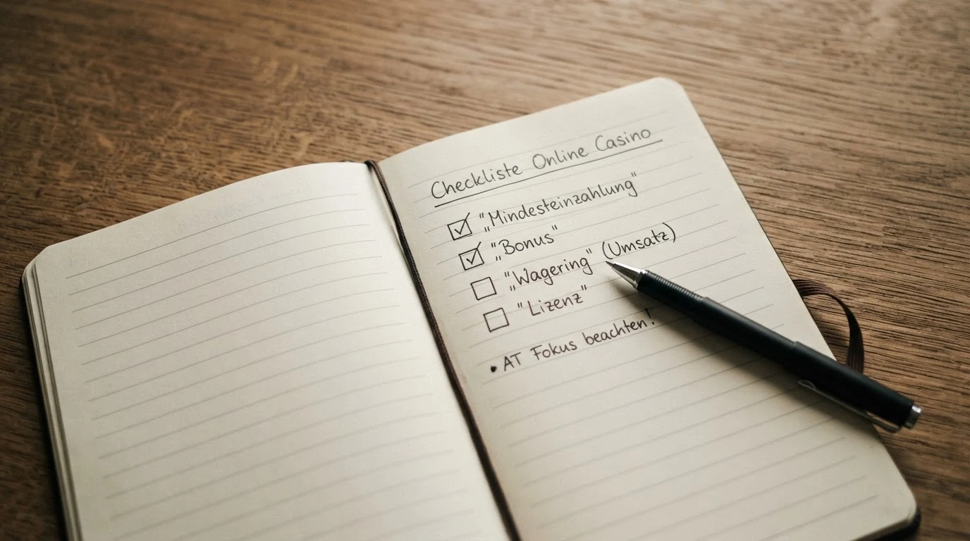 Eine Checkliste oder ein Prüfraster mit den zentralen Bewertungskriterien als grafische Elemente