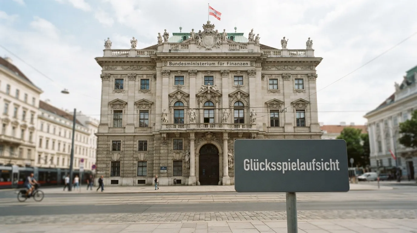 Die Fassade des Bundesministeriums für Finanzen in der Wiener Innenstadt, Sitz der österreichischen Glücksspielaufsicht und der Stabsstelle für Spielerschutz.