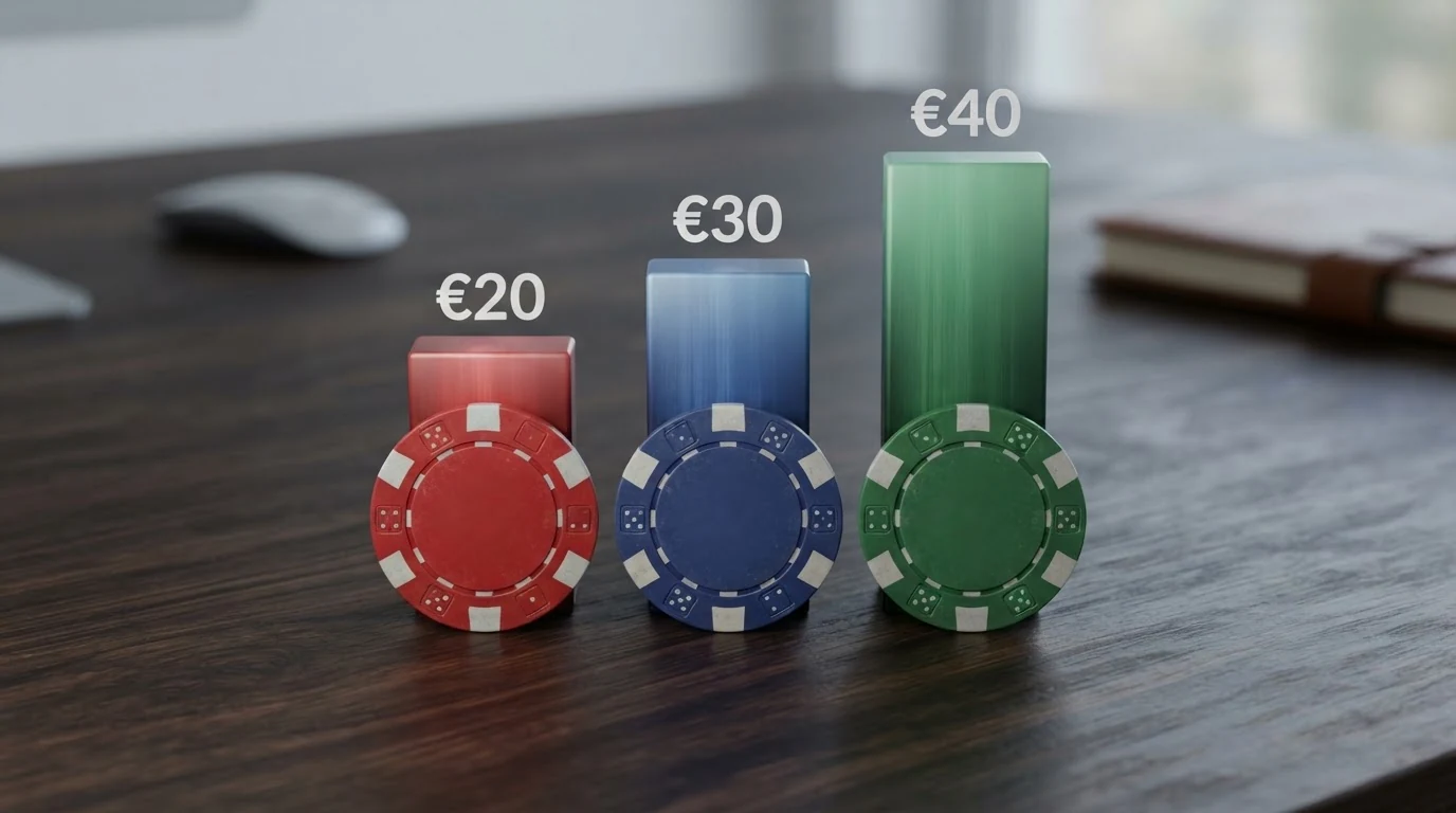 Übersicht der Willkommensboni bei 20 Euro Einzahlung mit Umsatzbedingungen und Gültigkeitsdauer
