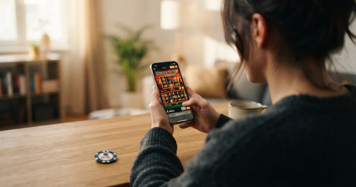 Ein Spieler am Laptop mit einer geöffneten Casino-Website, das Feld für das Einzahlungslimit ist hervorgehoben
