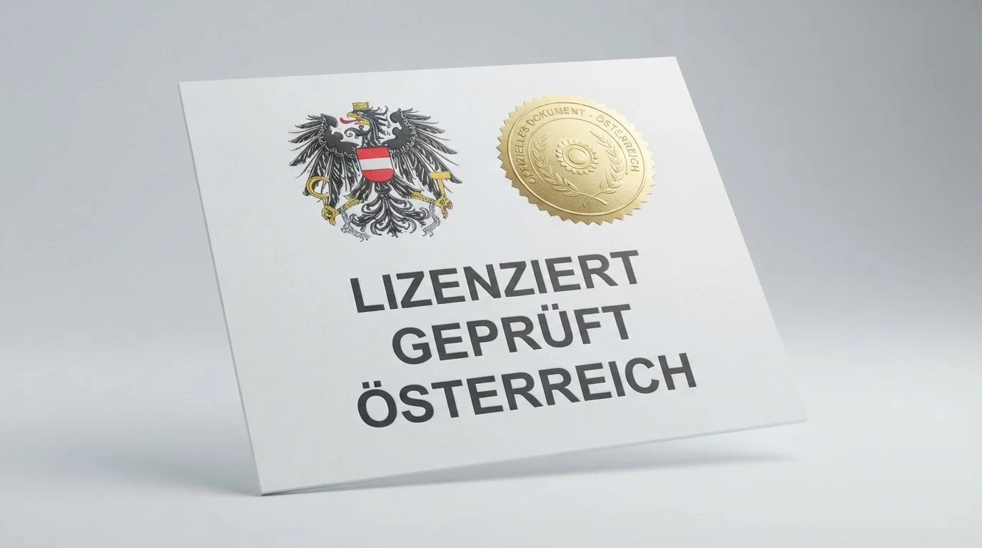 Ein offizielles Dokument mit dem österreichischen Bundesadler und dem Siegel des Bundesministeriums für Finanzen