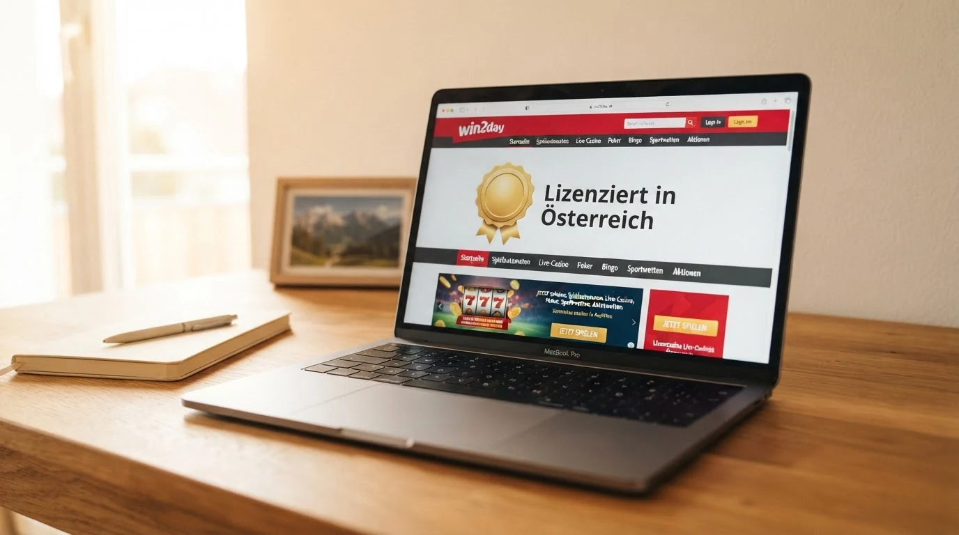 Offizielle win2day-Startseite mit dem Schriftzug „Österreichische Lotterien“ und dem Bundeswappen