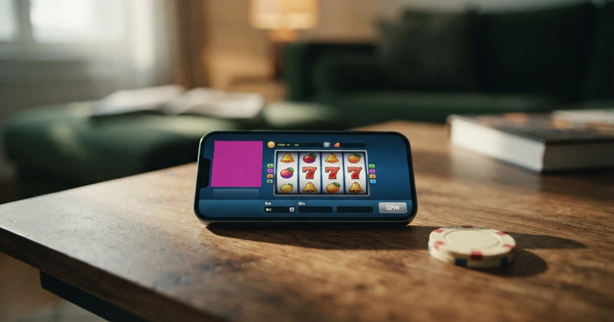 Eine Übersicht von Casino-Logos auf einem Smartphone-Bildschirm, daneben das Drei-Logo und der Hinweis „Handyrechnung“